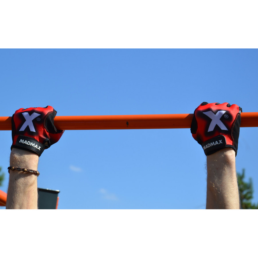 Рукавички для фітнесу MadMax MXG-101 X Gloves Black/Grey/Red XXL