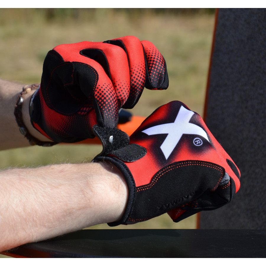 Рукавички для фітнесу MadMax MXG-101 X Gloves Black/Grey/Red XXL