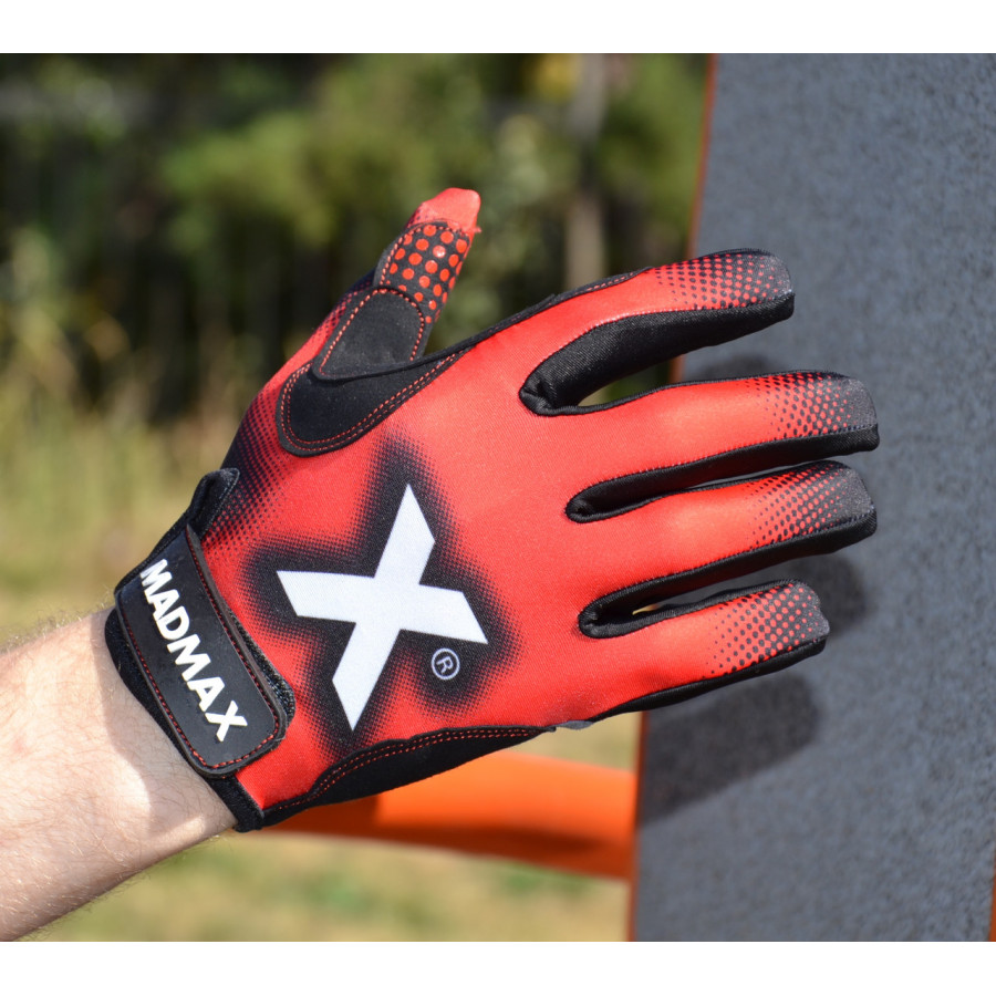 Рукавички для фітнесу MadMax MXG-101 X Gloves Black/Grey/Red XXL