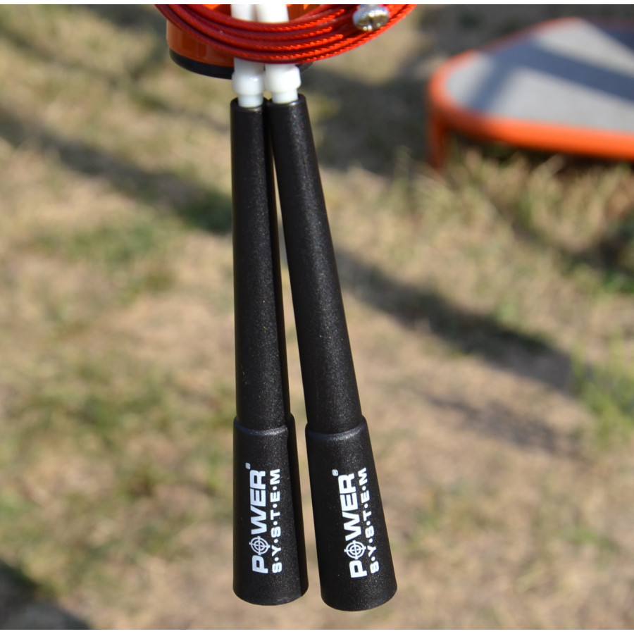 Скакалка швидкісна Power System PS-4033 Crossfit Jump Rope Red (2,8m.)