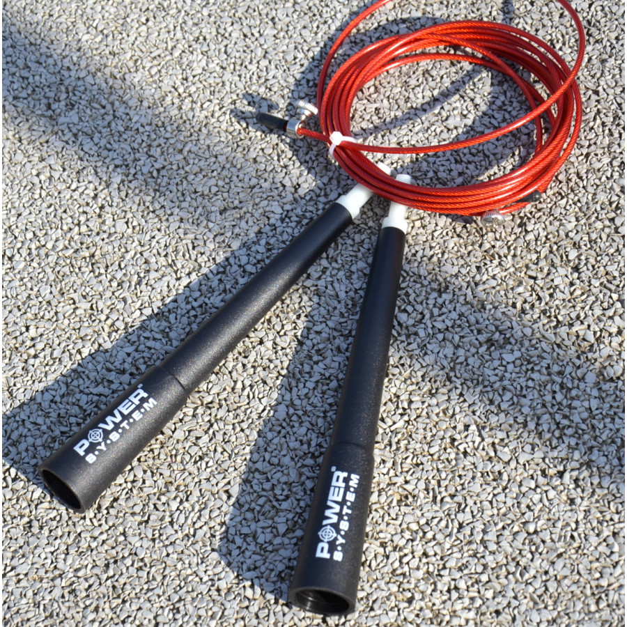 Скакалка швидкісна Power System PS-4033 Crossfit Jump Rope Red (2,8m.)