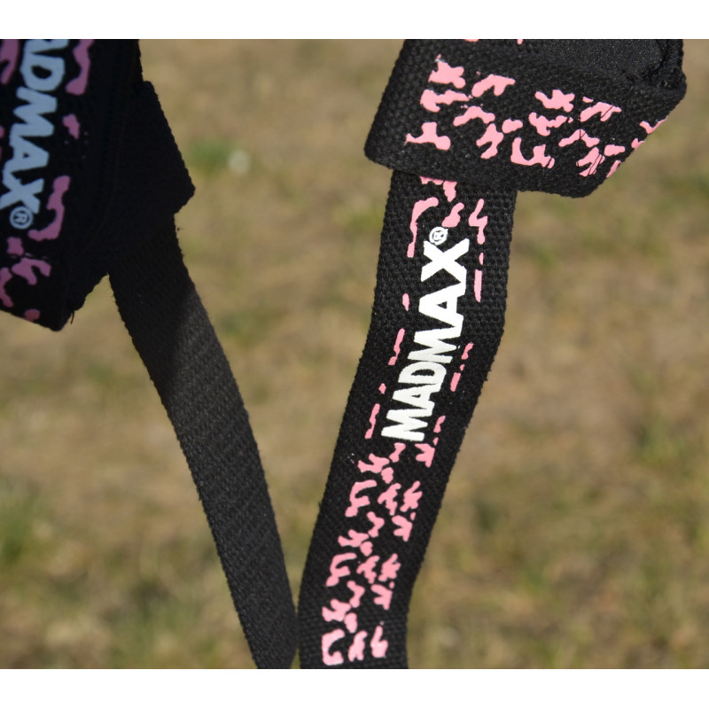 Лямки для тяги MadMax Camo Power Wrist Straps Camo/Pink