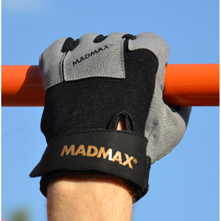 Рукавички для фітнесу MadMax MFG-871 Damasteel Grey/Black XXL
