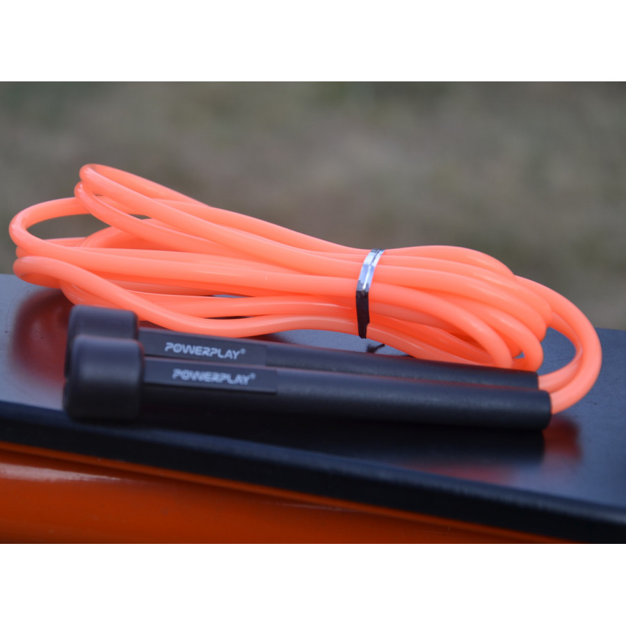 Скакалка PowerPlay 4201 Basic Jump Rope Помаранчева (2,8m.)