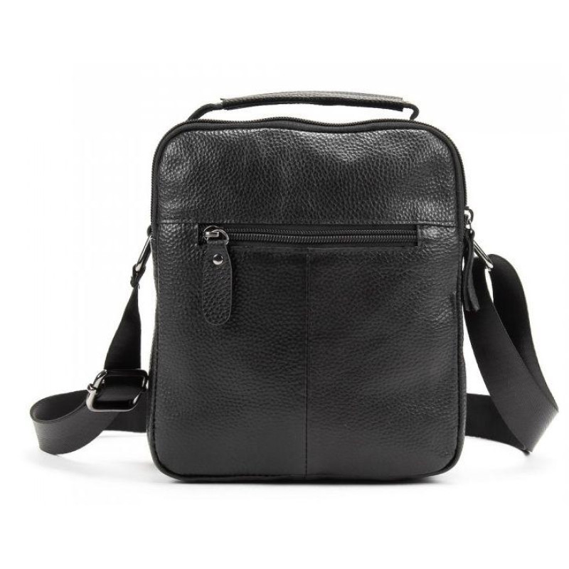 Чоловіча шкіряна сумка месенджер Tiding Bag чорна