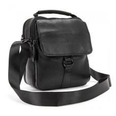 Чоловіча шкіряна сумка месенджер Tiding Bag чорна