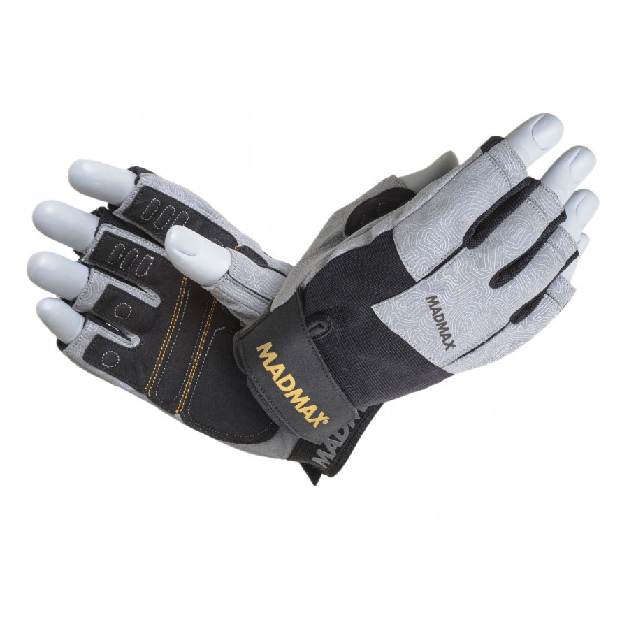 Рукавички для фітнесу MadMax MFG-871 Damasteel Grey/Black XXL