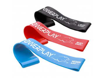 Резинки для фітнесу (стрічка-еспандер) PowerPlay 4113 Mini Power Band Set набір із 3 шт. (опір від 10-20 кг)