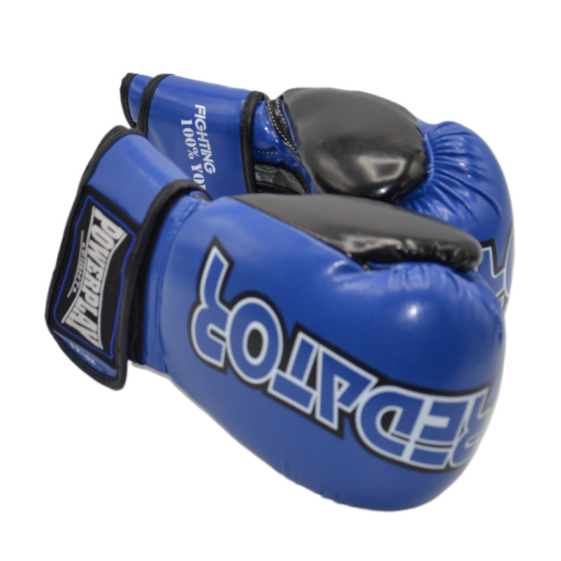 Боксерські рукавиці PowerPlay 3017 Predator Сині карбон 16 унцій