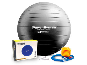 М'яч для фітнесу (фітбол) Power System PS-4013 Ø75 cm PRO Gymball Black