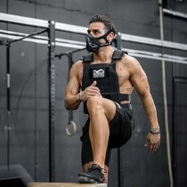 Маска для тренування дихання Phantom Training Mask Carbon, розмір L, медичний силікон, нейлоновий чохол, 4 рівні опору