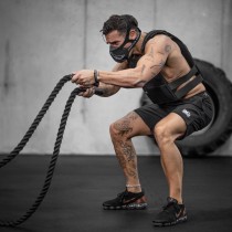 Маска для тренування дихання Phantom Training Mask Carbon, розмір L, медичний силікон, нейлоновий чохол, 4 рівні опору