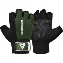 Рукавички для фітнесу RDX W1 Half Army Green L Рукавички для фітнесу RDX W1 Half Army Green L