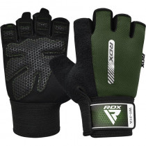 Рукавички для фітнесу RDX W1 Half Army Green L Рукавички для фітнесу RDX W1 Half Army Green L