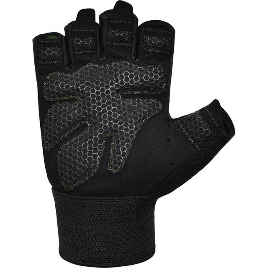 Рукавички для фітнесу RDX W1 Half Army Green L