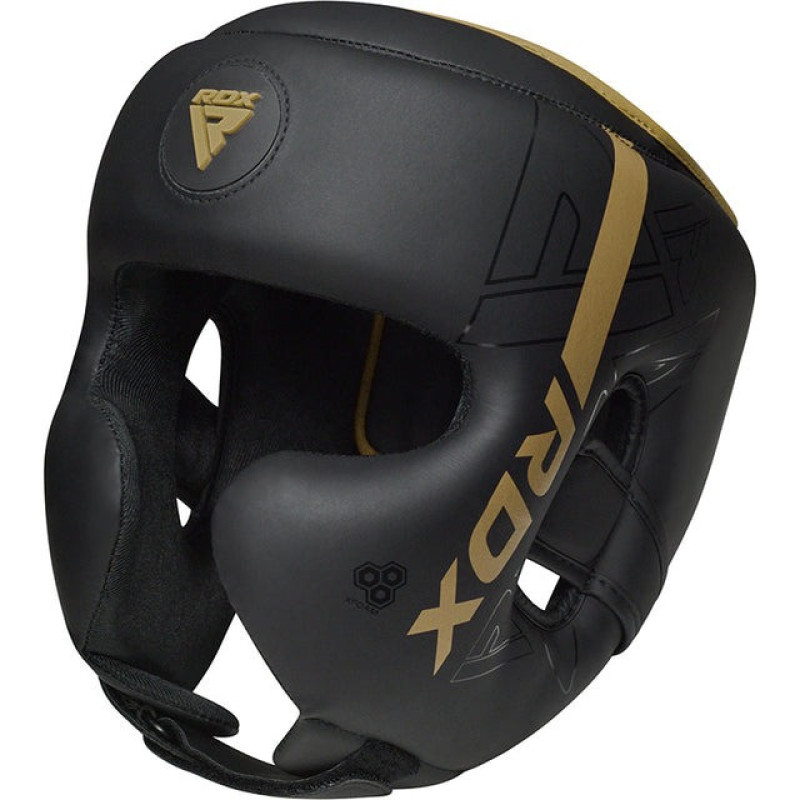 Боксерський шолом RDX F6 KARA Matte Golden XL