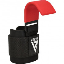 Крючки для тяги на запястье RDX W5 Gym Hook Strap Red Plus Крючки для тяги на запястье RDX W5 Gym Hook Strap Red Plus