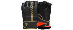 Рукавиці для ММА RDX F6 KARA Matte Golden L (капа у комплекті)