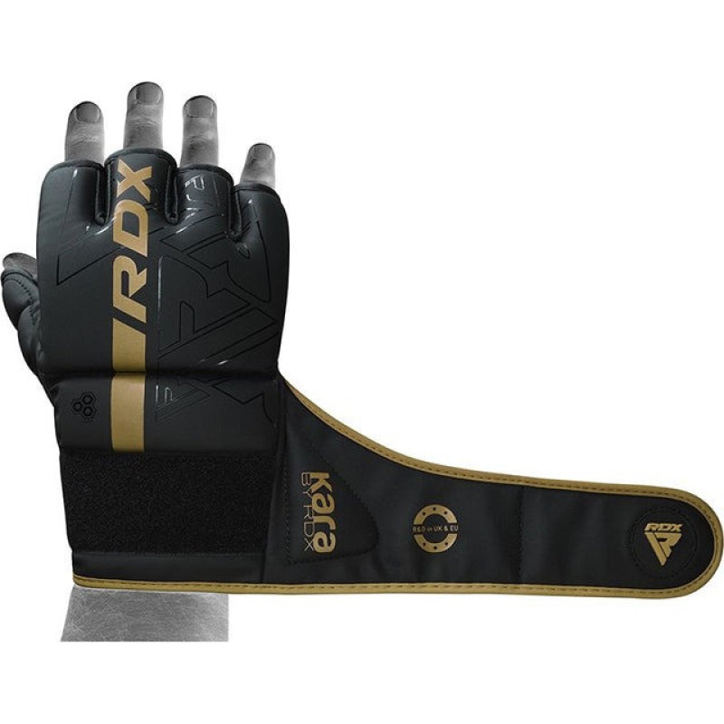 Перчатки для ММА RDX F6 KARA Matte Golden XL (капа в комплекте)