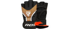 Рукавиці для ММА RDX AURA PLUS T-17 Black Golden L (капа у комплекті)