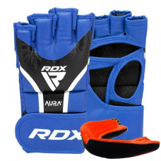 Перчатки для ММА RDX AURA PLUS T-17 Blue/Black XL (капа в комплекте)