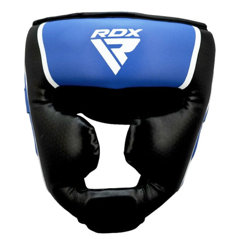 Боксерский шлем RDX AURA PLUS T-17 Blue/Black L (накладка в комплекте)