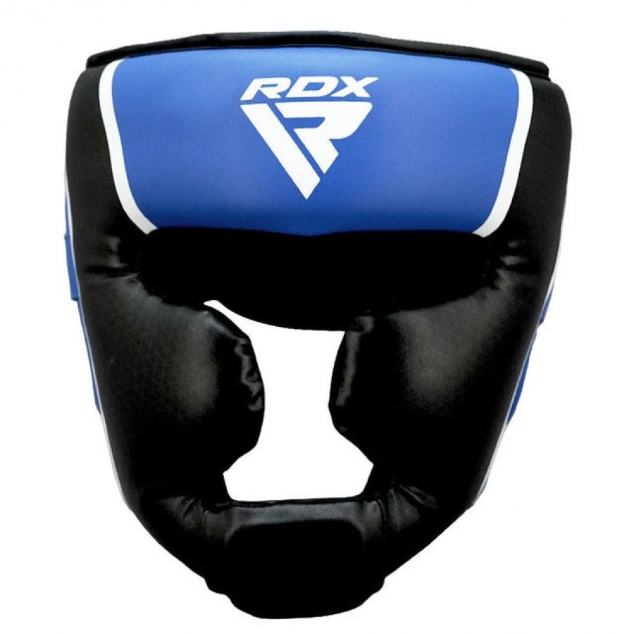 Боксерський шолом RDX AURA PLUS T-17 Blue/Black L (капа у комплекті)