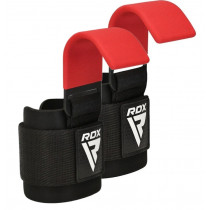 Крючки для тяги на запястье RDX W5 Gym Hook Strap Red Plus Крючки для тяги на запястье RDX W5 Gym Hook Strap Red Plus