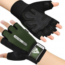 Рукавички для фітнесу RDX W1 Half Army Green L Рукавички для фітнесу RDX W1 Half Army Green L
