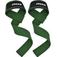 Лямки для тяги RDX W1 Gym Single Strap Army Green Plus, Довжина 60 см, Ширина 4 см, Бавовна, Еластан, Зелений