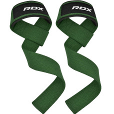 Лямки для тяги RDX W1 Gym Single Strap Army Green Plus, Довжина 60 см, Ширина 4 см, Бавовна, Еластан, Зелений