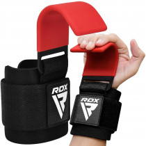 Крючки для тяги на запястье RDX W5 Gym Hook Strap Red Plus Крючки для тяги на запястье RDX W5 Gym Hook Strap Red Plus
