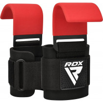 Крючки для тяги на запястье RDX W5 Gym Hook Strap Red Plus Крючки для тяги на запястье RDX W5 Gym Hook Strap Red Plus