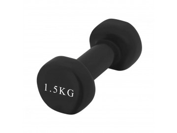 Гантель вінілова PowerPlay 1,5 кг. PP_4121 Чорна (1шт.)