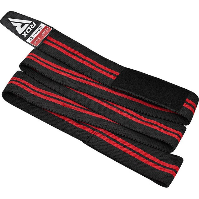 Бинты на колени RDX GYM KNEE WRAP R11 BLACK/RED, Длина 2 м, Хлопок, Полиэстер, Черно-красный