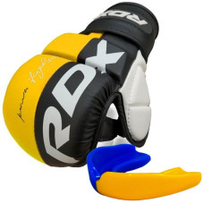 Перчатки для ММА RDX T6 Plus Rex Yellow S (капа в комплекте)