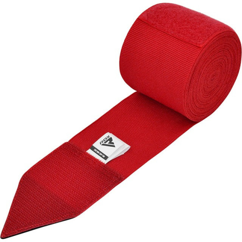 Бинты для бокса RDX WX Professional Boxing Hand Wraps Red, Комплектация: пара (2 бинта), Длина 4,5 м, Эластичные, Хлопок, Нейлон, Красный