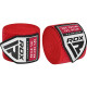 Бинты для бокса RDX WX Professional Boxing Hand Wraps Red, Комплектация: пара (2 бинта), Длина 4,5 м, Эластичные, Хлопок, Нейлон, Красный