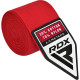 Бинты для бокса RDX WX Professional Boxing Hand Wraps Red, Комплектация: пара (2 бинта), Длина 4,5 м, Эластичные, Хлопок, Нейлон, Красный