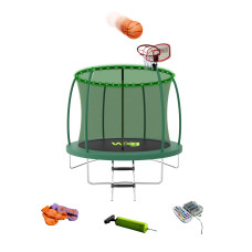 Батут WCG 305 см с внутренней защитной сеткой и LED подсветкой 10FT