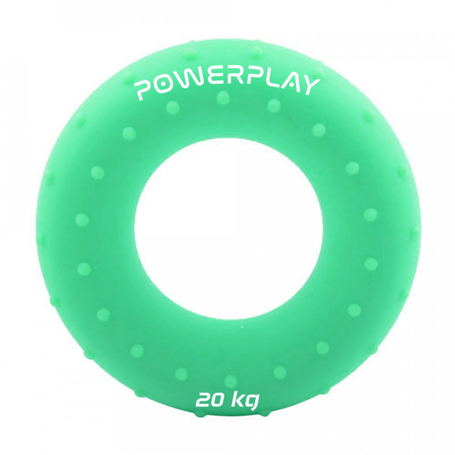 Еспандер кистьовий силіконовий PowerPlay PP-4338 Hand Grip Medium 20 кг. Зелений