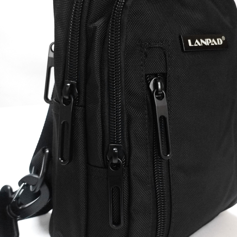 Чоловіча сумка тканинна Lanpad чорна