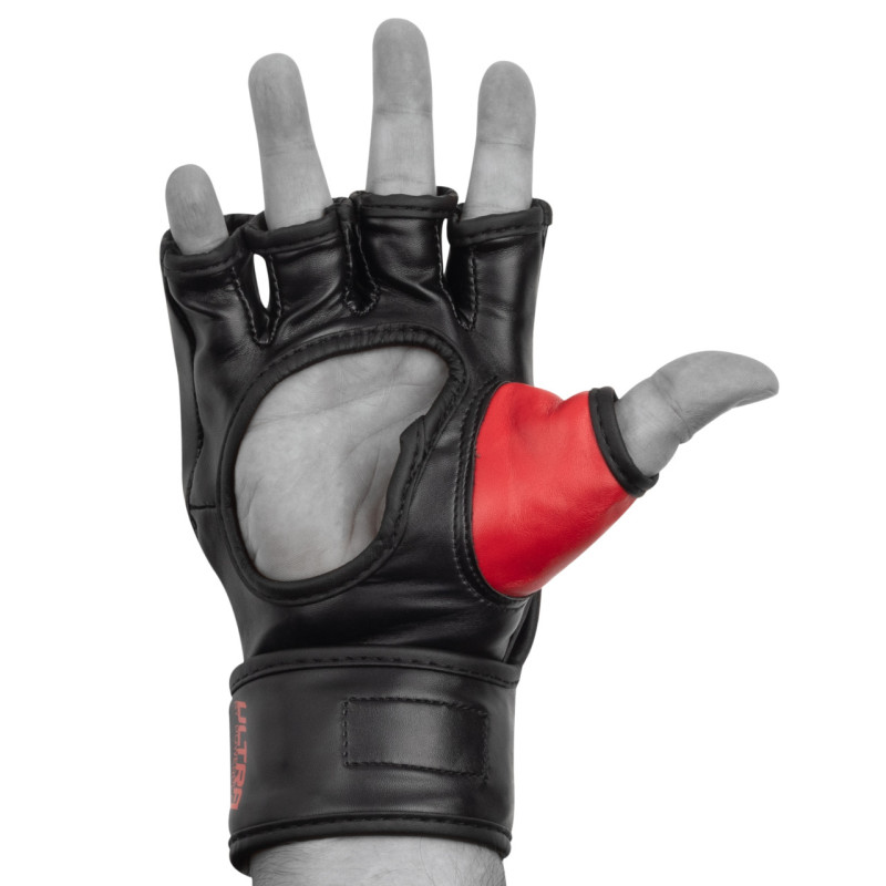 Перчатки для MMA PowerPlay 3093, Размер S, Искусственная кожа (PU), Черный