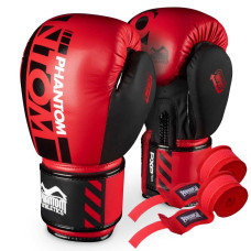 Перчатки для бокса Phantom APEX Red 10 унций (Бинты 4м. )