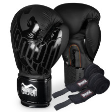 Перчатки для бокса Phantom Germany Eagle Black 14 унций (Бинты 4м. )