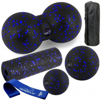 Набір для масажу та йоги PowerPlay PP_4093 EPP (3 м'ячики + валик масажер 15*5,3см.) Blue + резинка 7,5кг. Набір для масажу та йоги PowerPlay PP_4093 EPP (3 м'ячики + валик масажер 15*5,3см.) Blue + резинка 7,5кг.