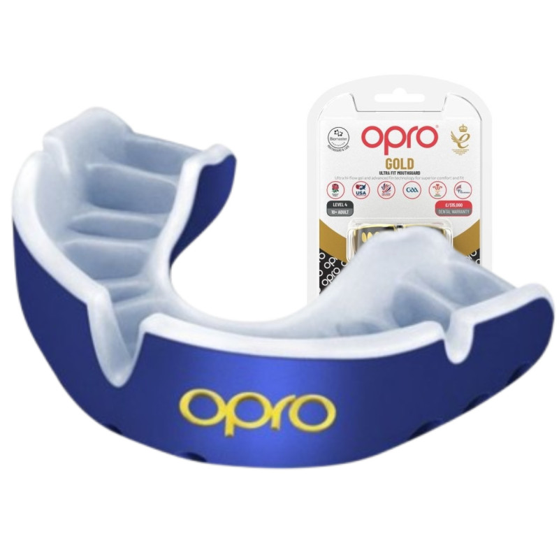 Капа OPRO Gold доросла (вік 11+) Blue/Pearl (art.102504002)