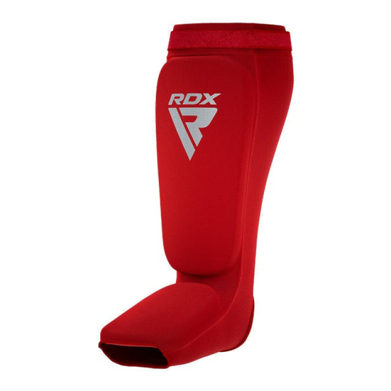 Захист гомілки та стопи RDX Shin Instep Foam Red/White, Розмір М, Вуглецеве волокно, Гелевий шар, Червоно-білий