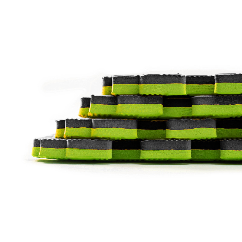 Мат-татами (Мат-пазл ласточкин хвост) WCG EVA 100х100х2 cm черно-зеленый