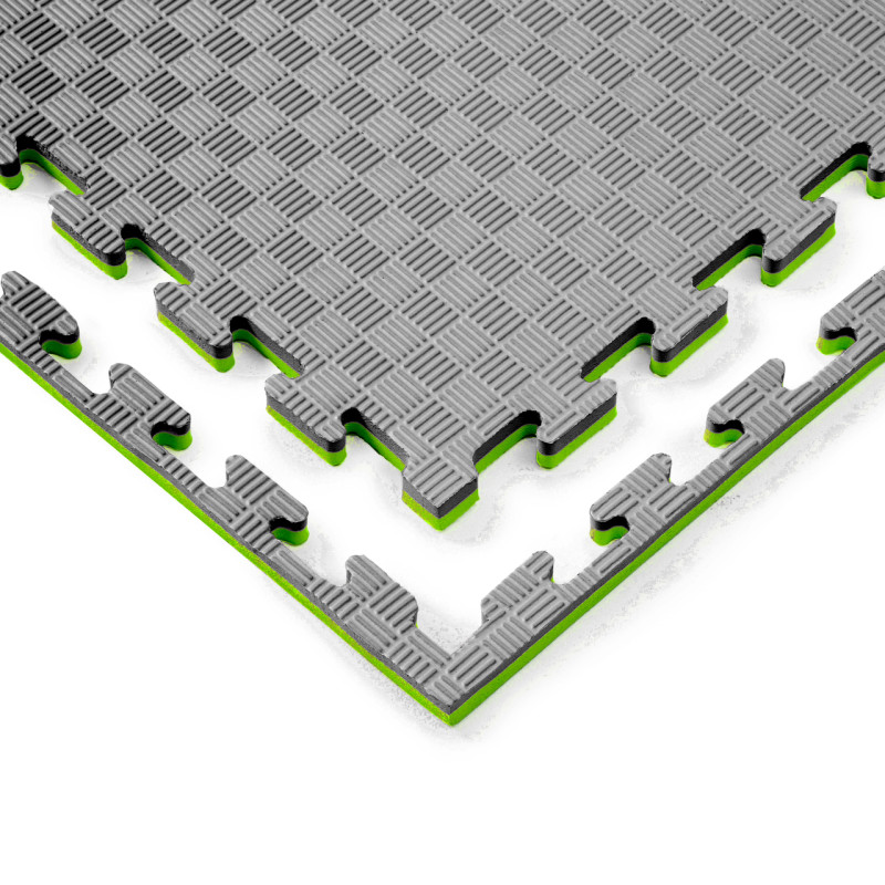 Мат-татами (Мат-пазл ласточкин хвост) WCG EVA 100х100х2 cm черно-зеленый